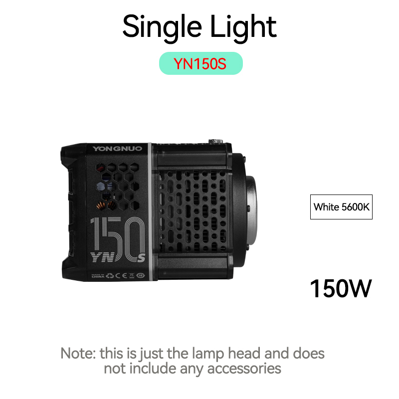 YN150 Single Light，150W Handheld Video Light, mini Bowens Mount , With a Wide Variety of Accessories.