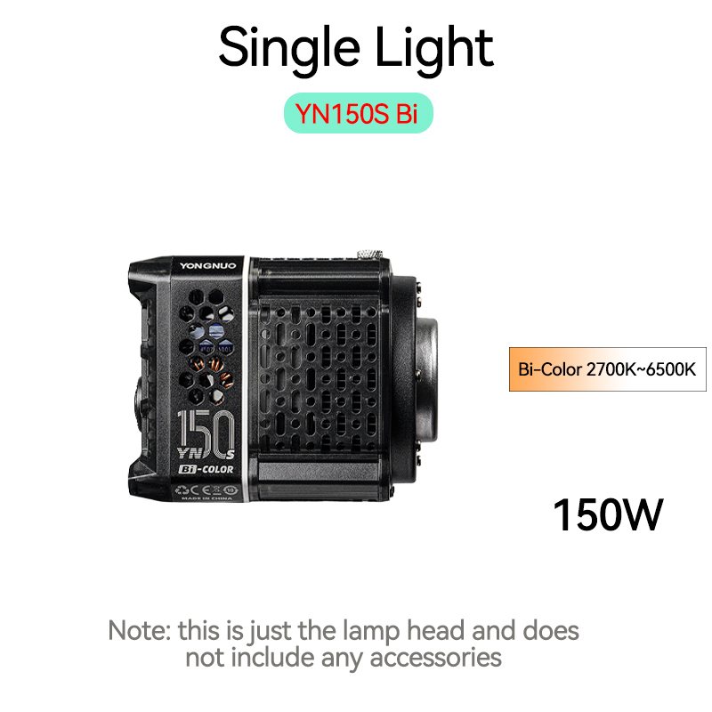 YN150 Single Light，150W Handheld Video Light, mini Bowens Mount , With a Wide Variety of Accessories.