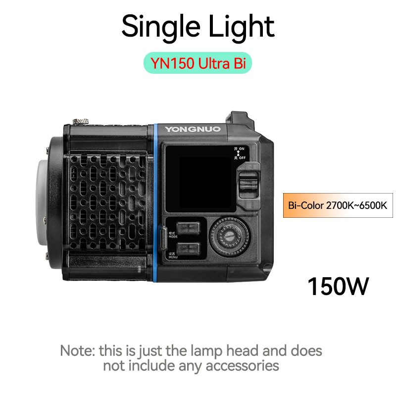 YN150 Single Light，150W Handheld Video Light, mini Bowens Mount , With a Wide Variety of Accessories.