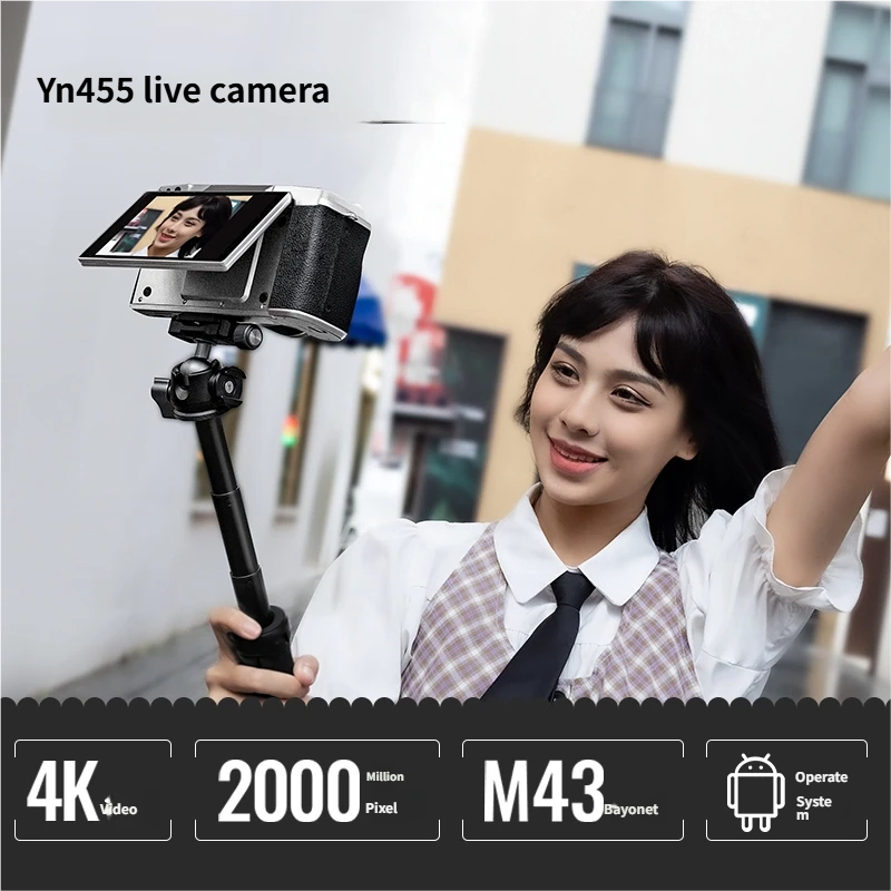 YN455 4K Smart Live Camera, 4K 20M UHD, M4/3 Mount, Android System