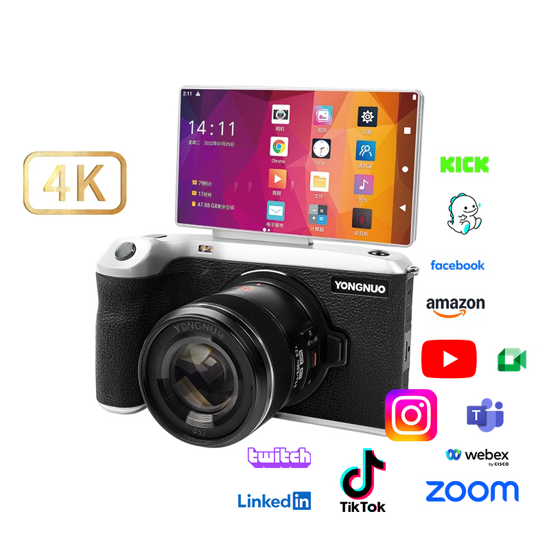 YN455 4K Smart Live Camera, 4K 20M UHD, M4/3 Mount, Android System