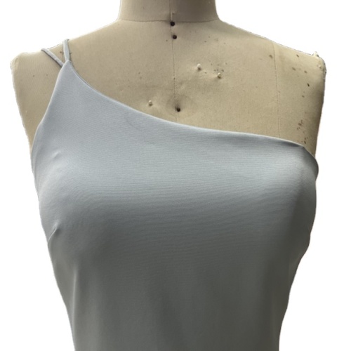 High Slit Sleeveless Solid Color Light Blue Prom Bridesmaid Dress