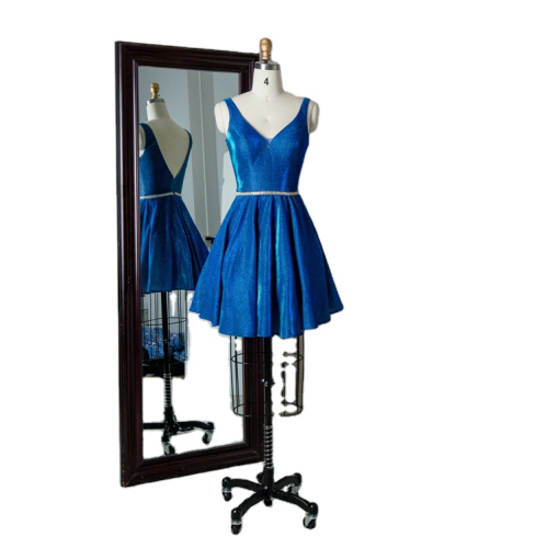 Hot selling cheap prices solid color short homecoming prom dress for party