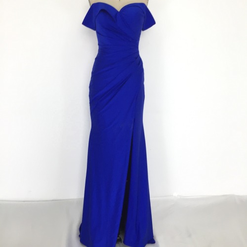 OEM customize Solid Colors Sexy pleated off the shoulder pleated jersey strech Prom Dress