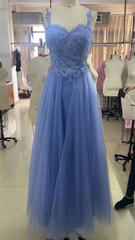 Sweetheart A Line Puffy Solid Colors Long Prom Dress