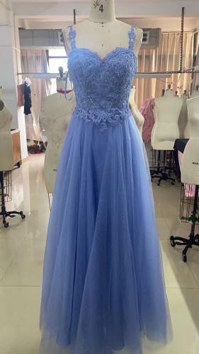 Sweetheart A Line Puffy Solid Colors Long Prom Dress