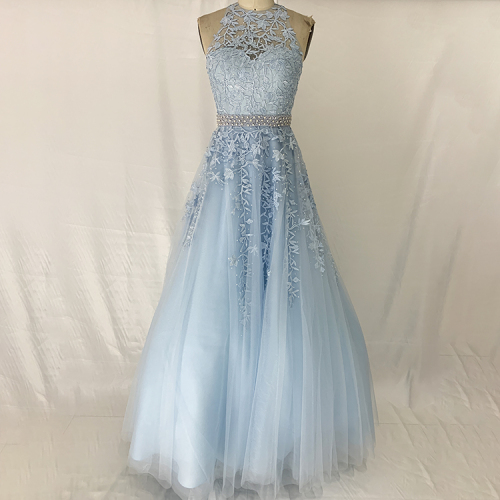 Floor Length Sleeveless Princess Gala Women Evening Gown Prom Dress