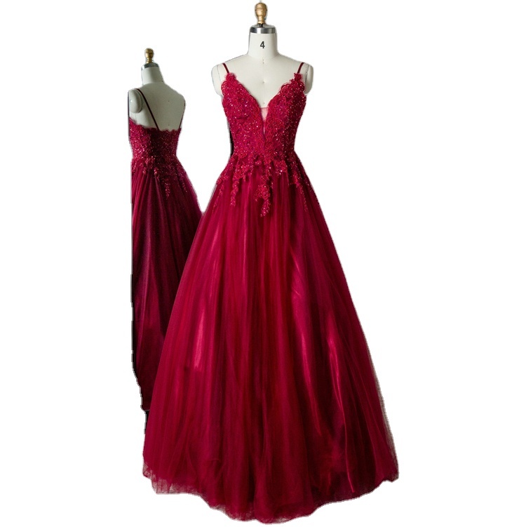 Sweetheart Thin Straps Corset Back Puffy Prom Quinceanera Dresses