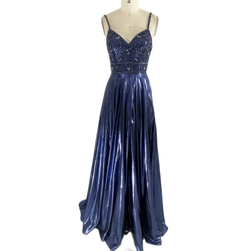 Promotional square neckline lace up high split sexy red formal evening dress