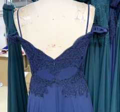 Floor Length Solid Color A Line Bridesmaid Dress