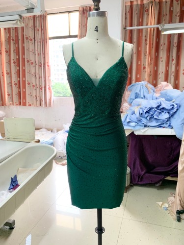 Lace Up Back Deep V Neck Corset Homecoming Ladies Party Dresses