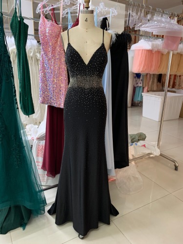 Floor Length Solid Color Mermaid Gowns Long Evening Prom Dresses