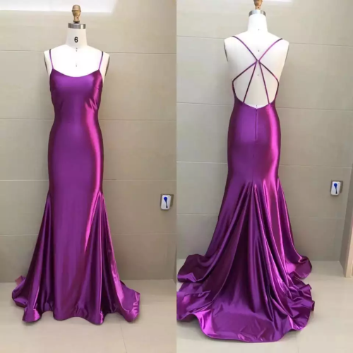 New Arrival Square Neckline Mermaid Fitting Sext Back Bandage Prom Dress