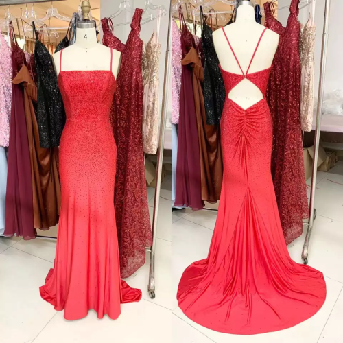 Mermaid Square Neckline Japanese Mermaid Sexy Girl Party Women Formal Evening Free Prom Dresses