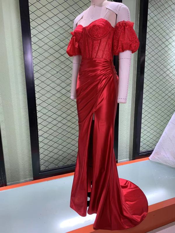 Floor Length Spaghetti Strap Long Evening Prom Dresses
