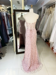 2023 New sweetheart beading tassel sequined prom dresses long night elegant