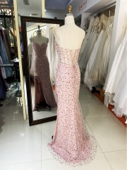 2023 New sweetheart beading tassel sequined prom dresses long night elegant