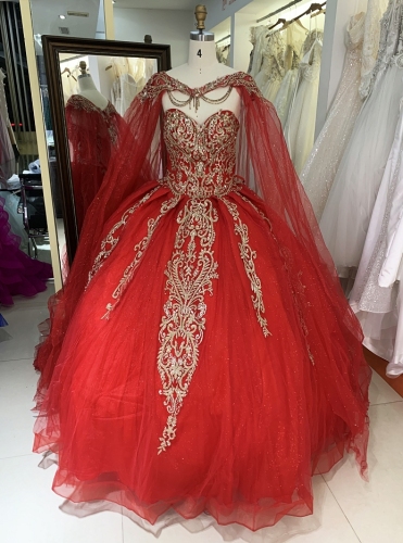 Quinceaneras dress ball gown elegant embroidered new for woman