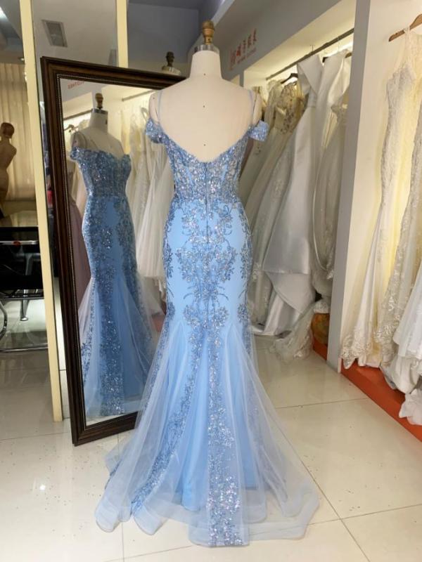 2024 New prom boning sparkle glitter dresses for girls wholesale romantic