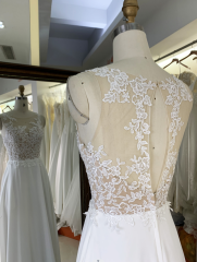 Lace elegant sexy heavy beaded embroidered bridal wedding dress maindress