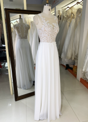 Lace elegant sexy heavy beaded embroidered bridal wedding dress maindress