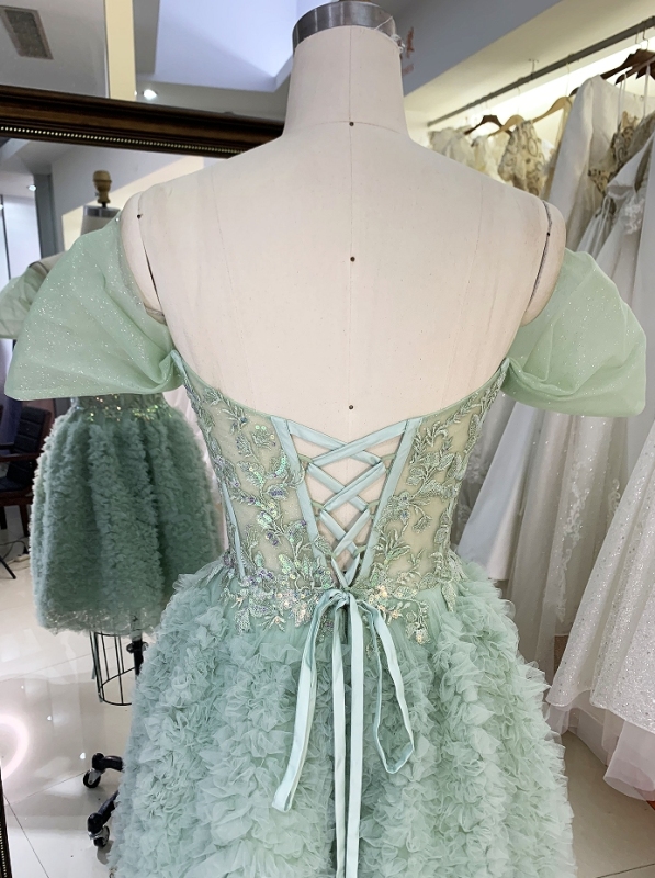 2024 Women new elegant prom off shoulder ruffle homecoming dresses short