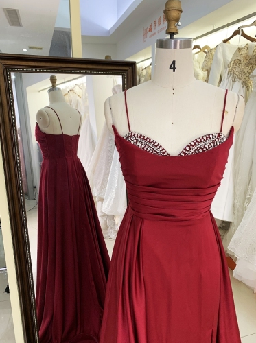 New handmade beading prom dress with outside skirt evening dress
