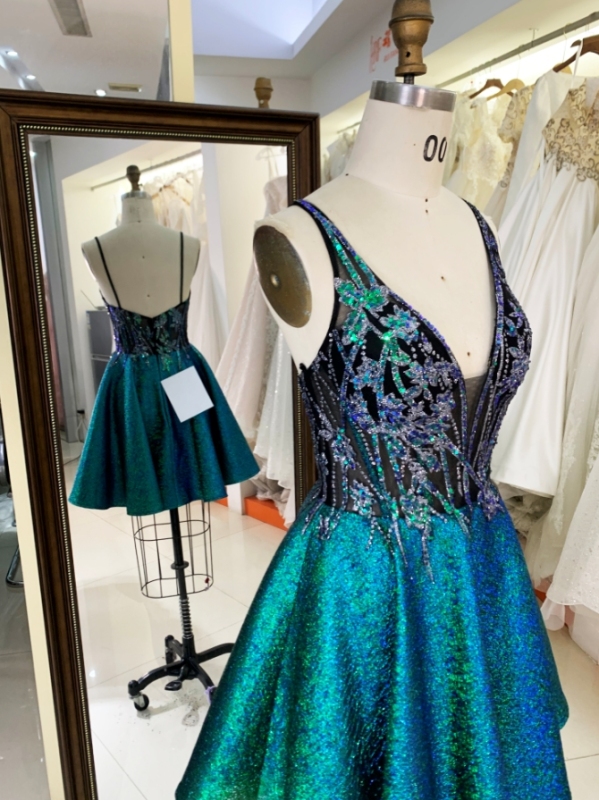 2024 Women new shinny embroidered short homecoming dress for young girl