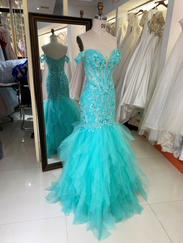 New mermaid dresses women for prom boning ruffle skirt evening dress 2024