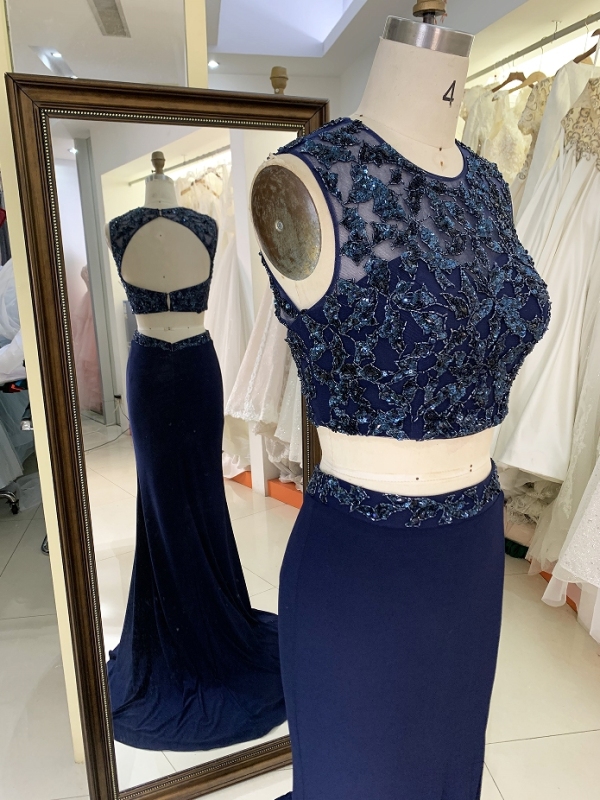 Black sleeveless beading mermaid elegant formal gowns women evening dresses robe de soiree