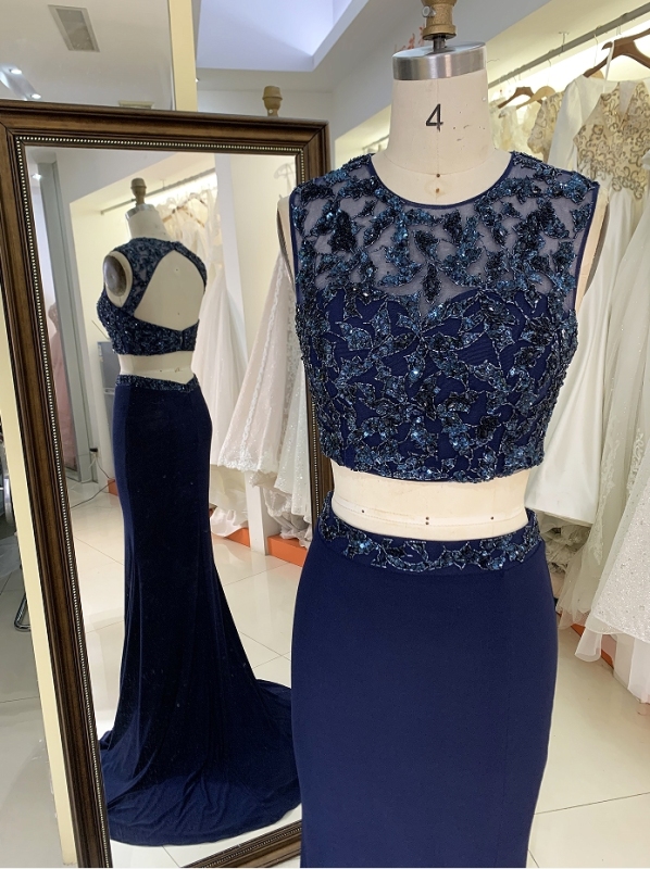 Black sleeveless beading mermaid elegant formal gowns women evening dresses robe de soiree