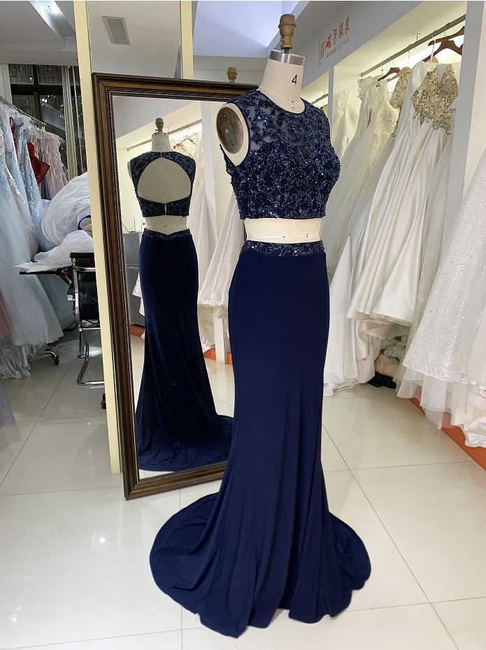 Black sleeveless beading mermaid elegant formal gowns women evening dresses robe de soiree