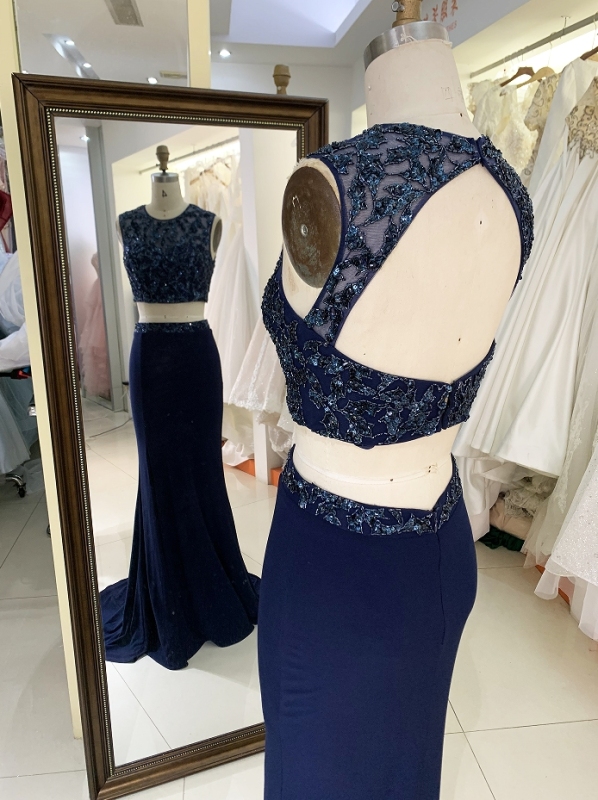 Black sleeveless beading mermaid elegant formal gowns women evening dresses robe de soiree
