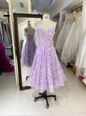 2024 mauve New tulle embroidery sleeveless corset embroidery A line homecoming dresses