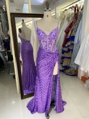 Wholesale New fancy sequins boning prom dresses long gown evening dress 2025 for girl