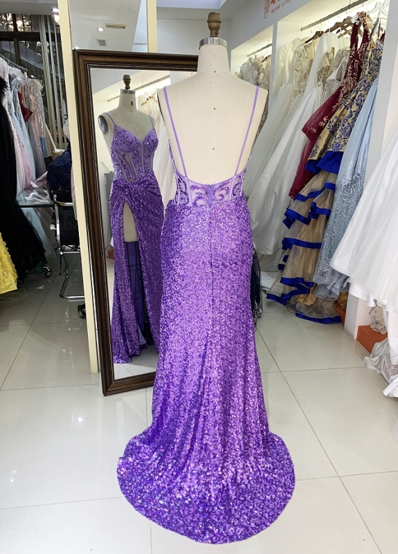 Wholesale New fancy sequins boning prom dresses long gown evening dress 2025 for girl