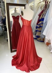 New rose floral hot fix stone shinny wholesale long gowns evening prom dress 2025