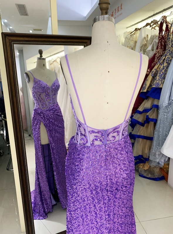 Wholesale New fancy sequins boning prom dresses long gown evening dress 2025 for girl