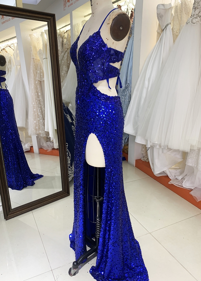 New glitter sequin boning wholesale long gowns evening prom dress 2025 for girl on sale