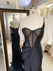 Custom made new black boning sexy wholesale long gowns evening prom dress 2025