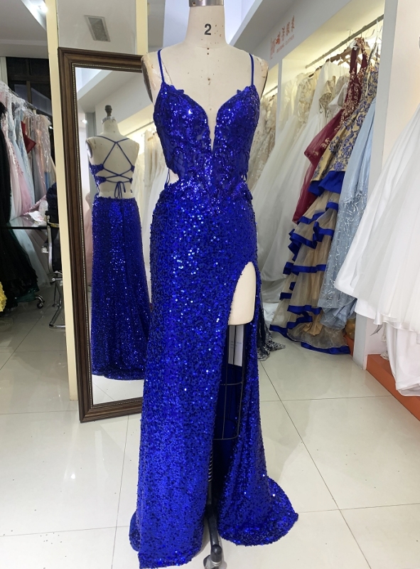 New glitter sequin boning wholesale long gowns evening prom dress 2025 for girl on sale