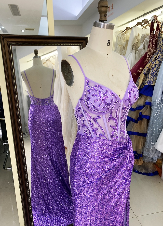 Wholesale New fancy sequins boning prom dresses long gown evening dress 2025 for girl