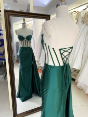 New boning handmade beading wholesale long gowns evening prom dress 2025 for girl