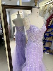 New floral wholesale long gowns evening prom dresses with corset top 2025 for girl