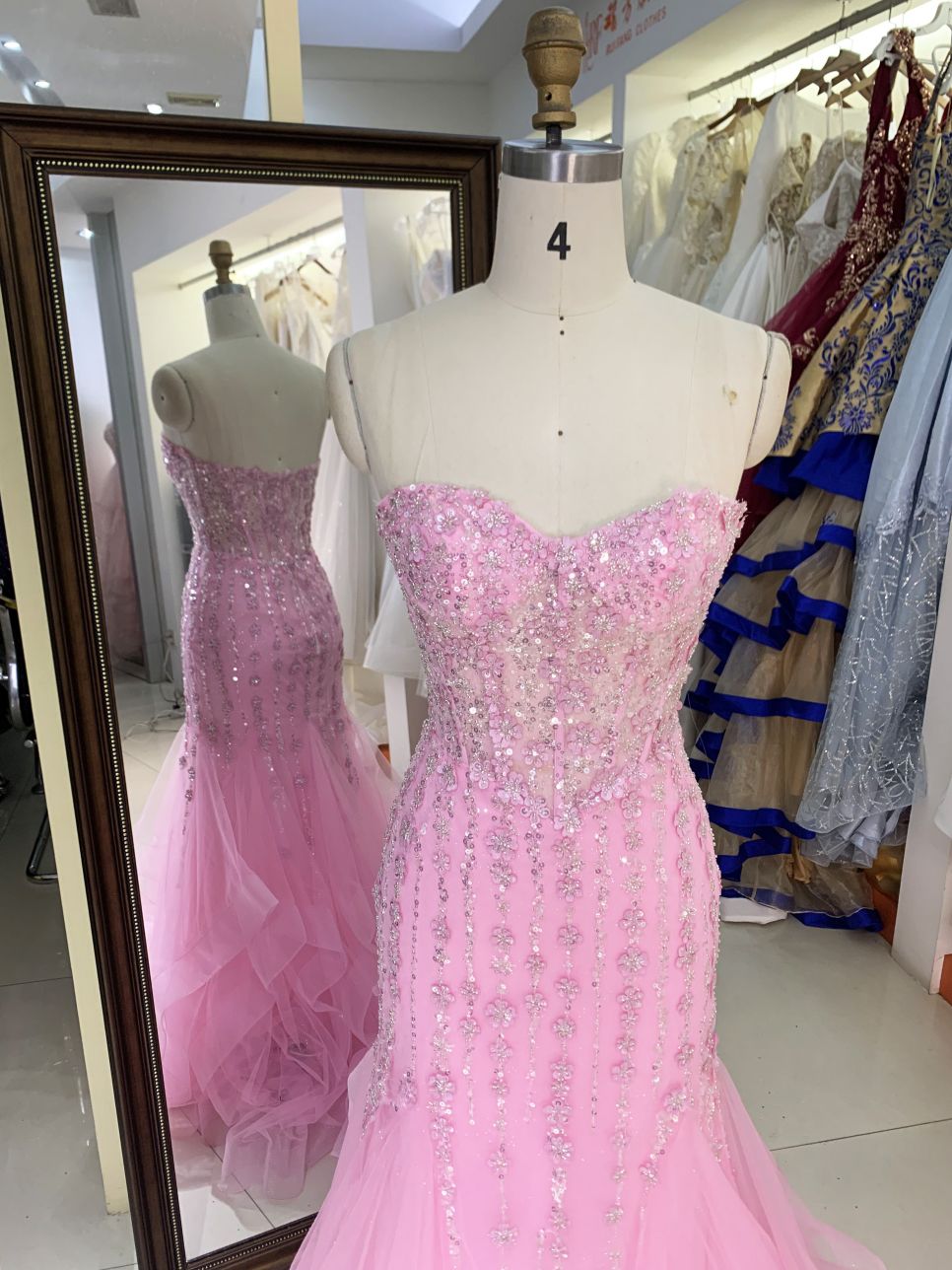 New 3D floral sweetheart mermaid wholesale long gowns girl dress prom 2025 for women