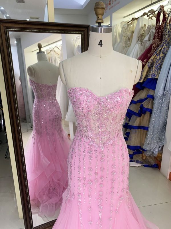 New 3D floral sweetheart mermaid wholesale long gowns girl dress prom 2025 for women