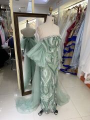 New sequin mesh bow boning wholesale long gowns evening prom dress 2025 for girl