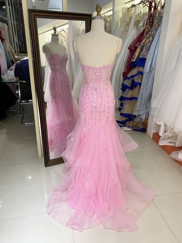 New 3D floral sweetheart mermaid wholesale long gowns girl dress prom 2025 for women