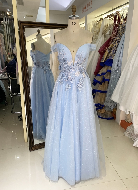 New floral ball gown wholesale long gowns evening prom dress 2025 for young girl