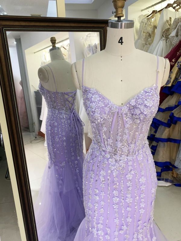 New floral wholesale long gowns evening prom dresses with corset top 2025 for girl